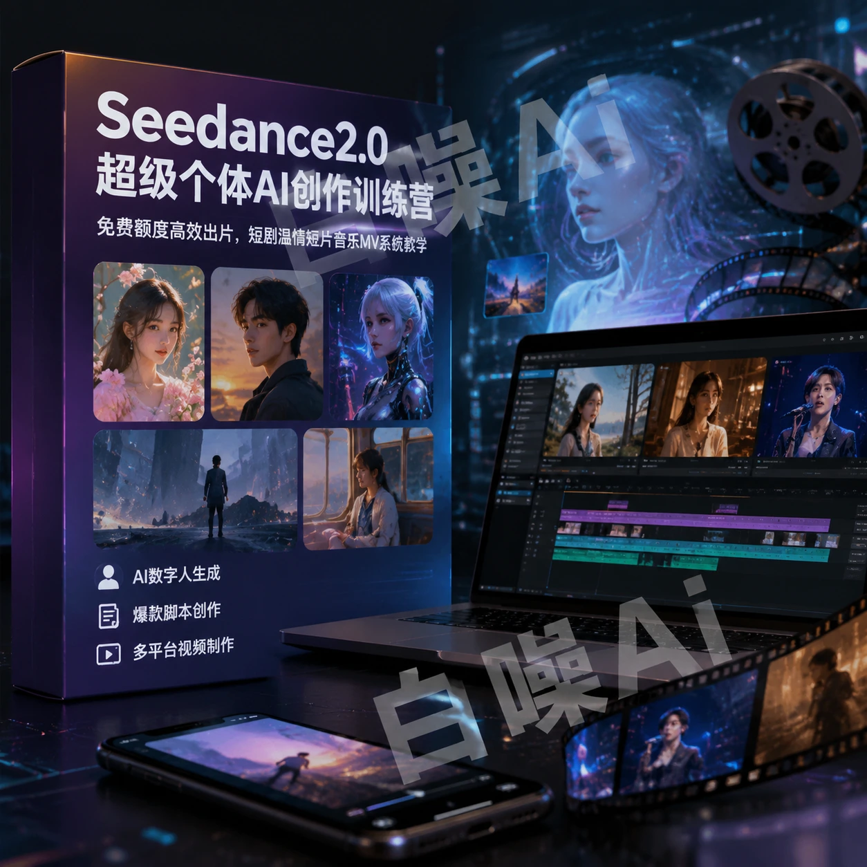 2026最新Seedance2.0超级个体AI训练营零基础短剧温情音乐MV教程-聚财网创