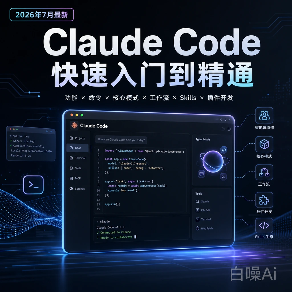 Claude Code 从入门到精通：功能命令模式工作流Skill搭建插件开发-聚财网创