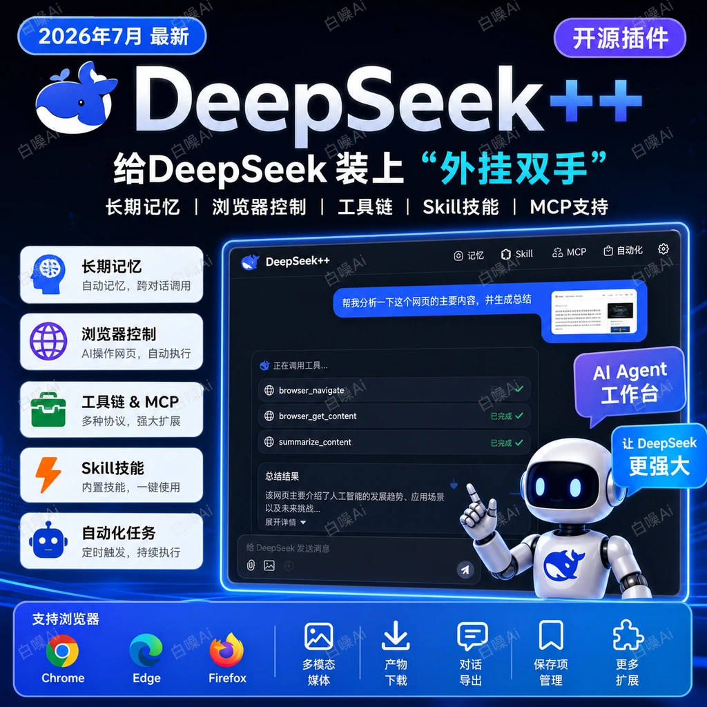 DeepSeek++:为DeepSeek网页版扩展长期记忆与工具链-聚财网创